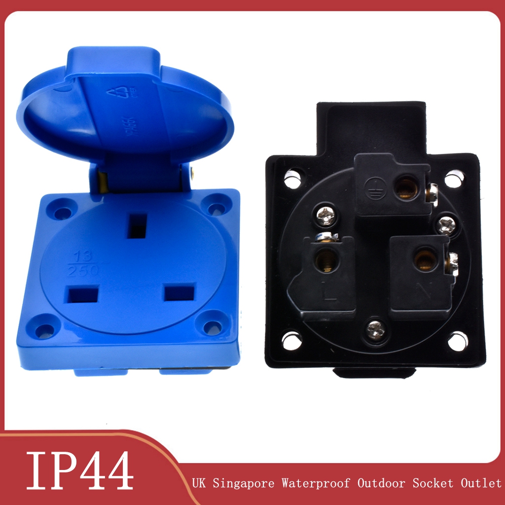 Outdoor Power Receptacle - 1 szt. Wielka brytania czarny niebieski