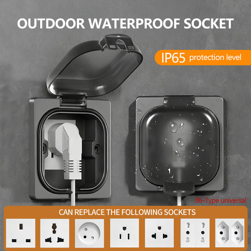 Outdoor Power Receptacle - Wodoodporne gniazdo zewnętrzne IP65, gniazdo ścienne