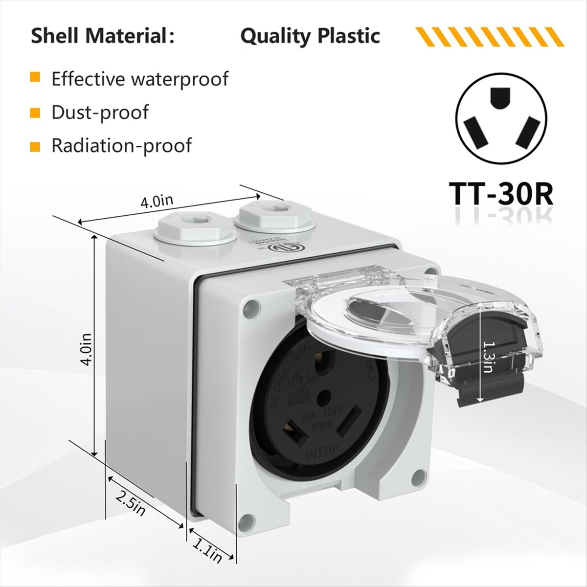 Outdoor Power Receptacle - Skrzynka zasilająca HHTL 30A, gniazdo NEMA
