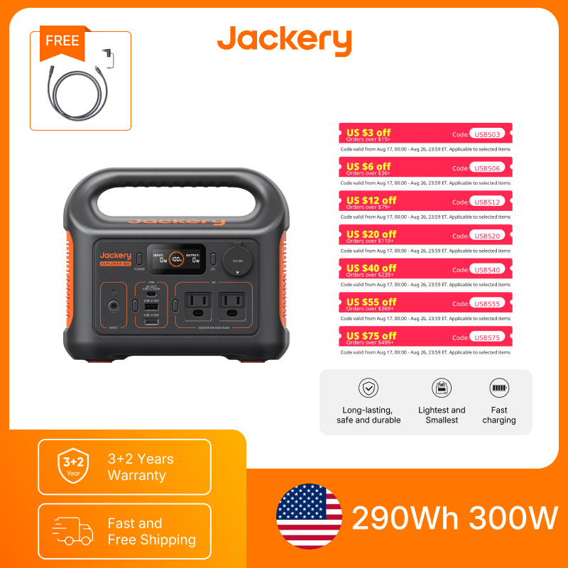 Power Outdoor Jackery - Przenośna stacja zasilania Jackery Explorer 300New