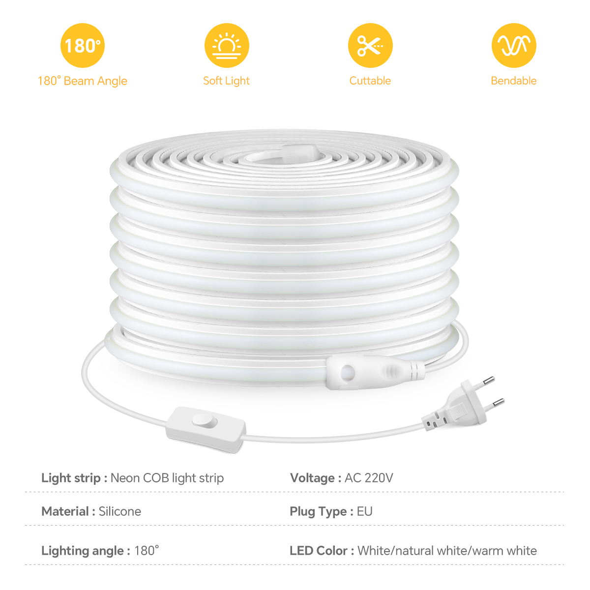 Taśma LED COB 220V o wysokiej  – Outdoor Power Port recenzja i cena