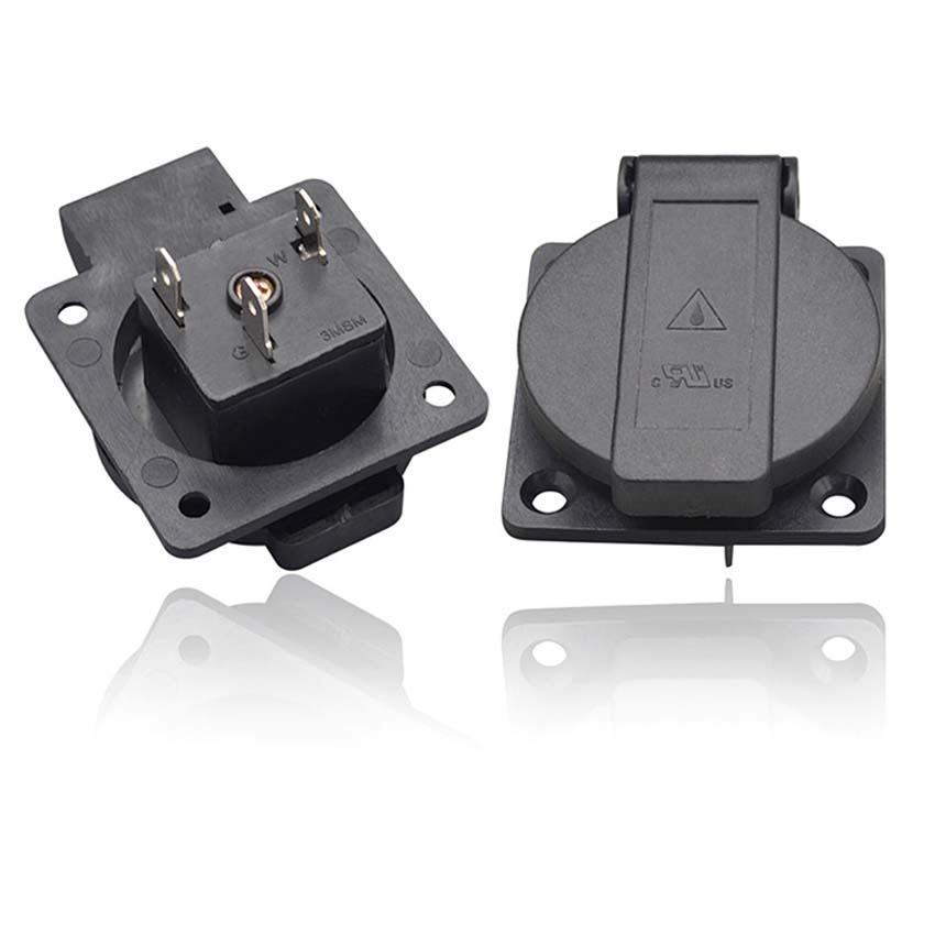 Czarny 125V 15A 20A IP44 CE am – Outdoor Power Receptacle recenzja i cena